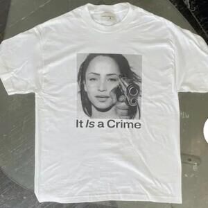White It_S A Crime Graphic Tee